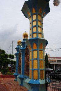 Gold posts of the sports field/park