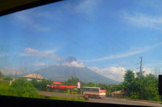 Mayon Volcano from Bulan Bus