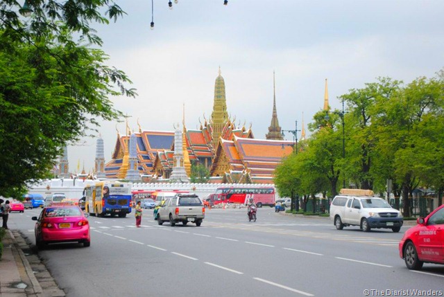 Backpacking SEA - Bangkok - First Glimpse of the Royal Palace (from outside)