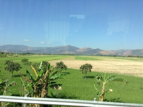 on the road - mountains and fields on the northwestern region