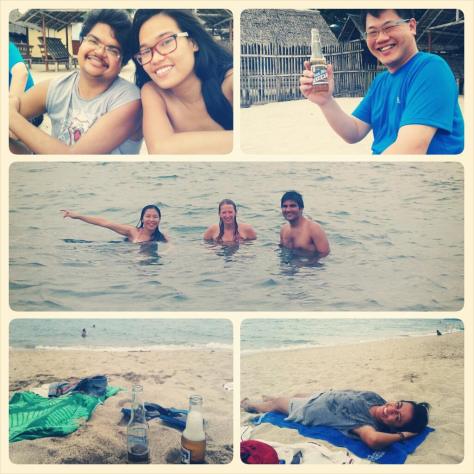 August - Laiya, Batangas with my CouchSurfer Gianna and friends