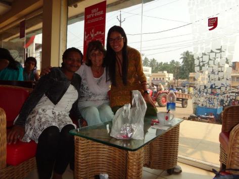 Chilling with Steph and Sue Mom at CCD